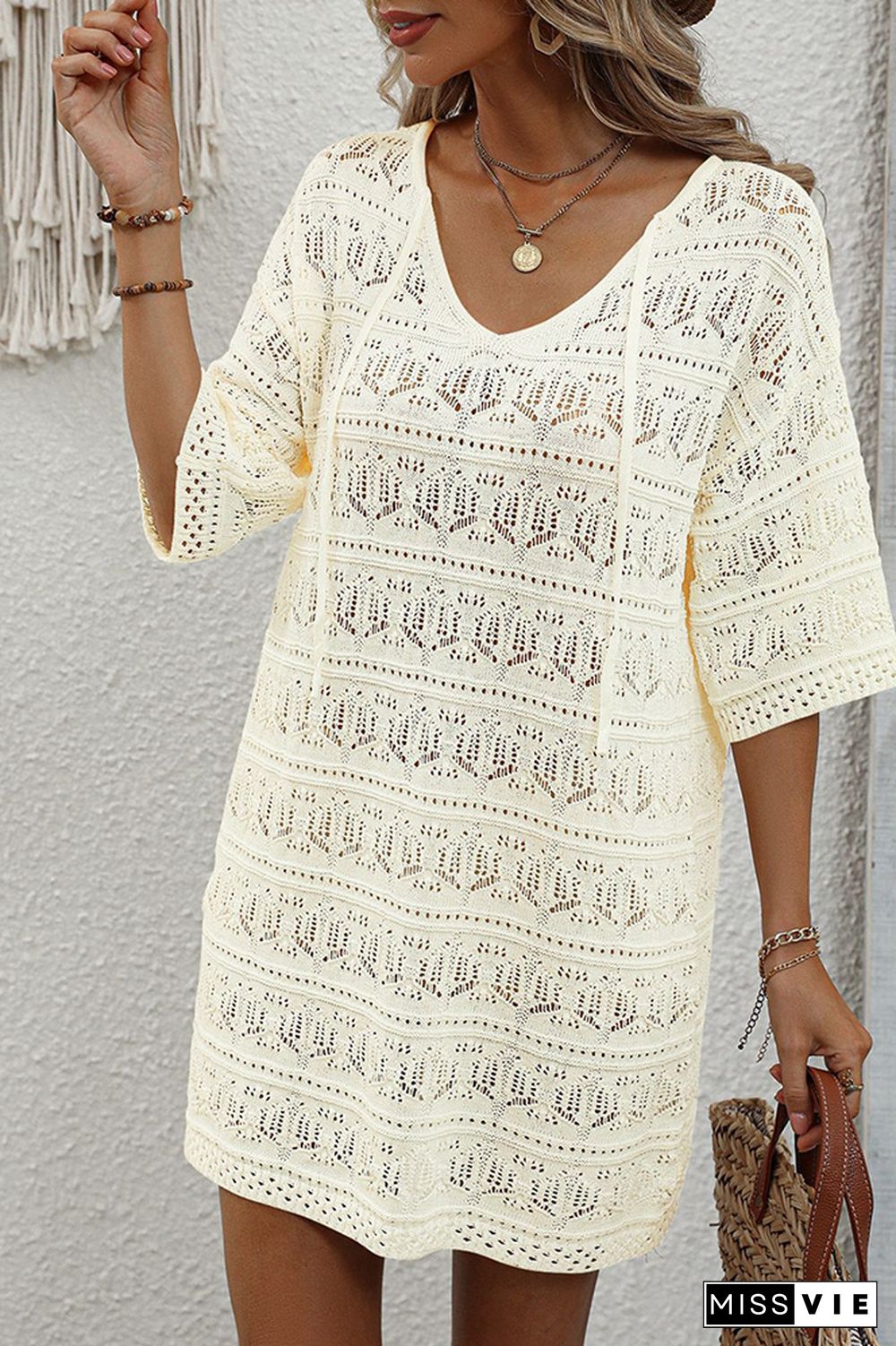 Hollow Out Beach Dress Cover Up