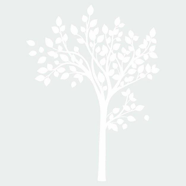 Simple Tree Peel And Stick Giant Wall Decal White Roommates