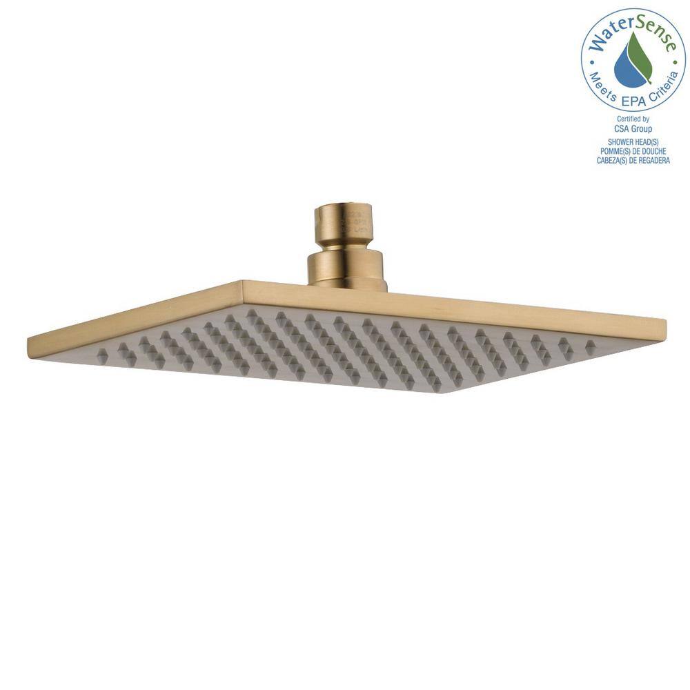 Delta Vero 1-Spray Patterns 1.75 GPM 8.69 in. Wall Mount Fixed Shower Head in Lumicoat Champagne Bronze RP91363CZPR