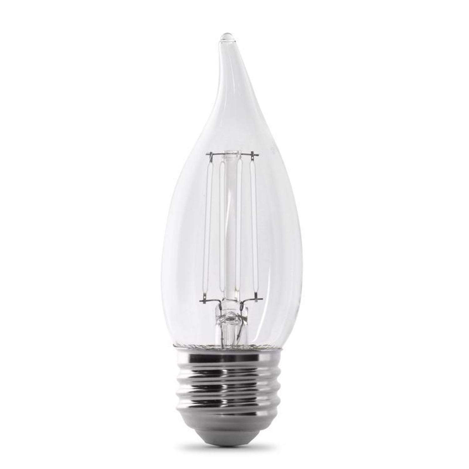 Feit White Filament BA10 E26 (Medium) Filament LED Bulb Daylight 40 Watt Equivalence 2 pk