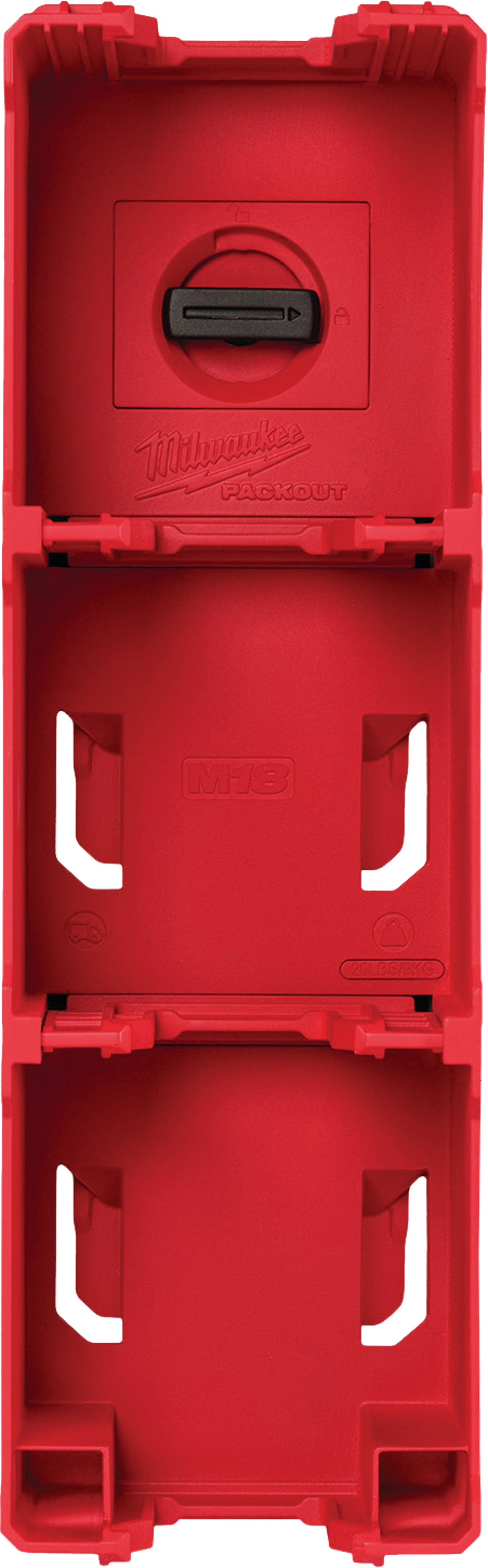 MW PACKOUT M18 Battery Rack 4 Battery Red