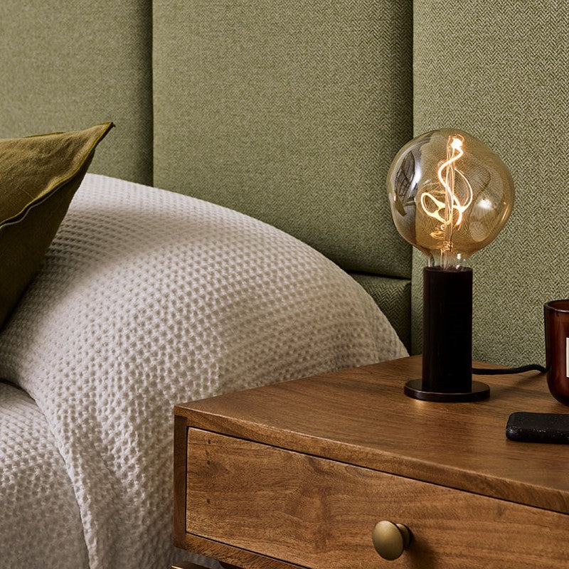 Knuckle Table Lamp Blackened Oak