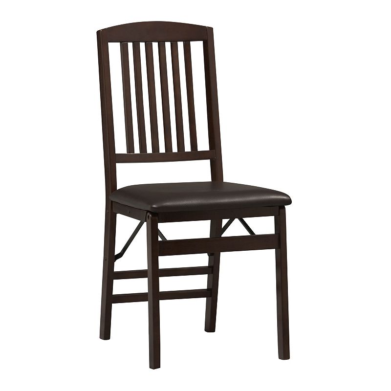 Linon Triena Mission-Back Folding Chair