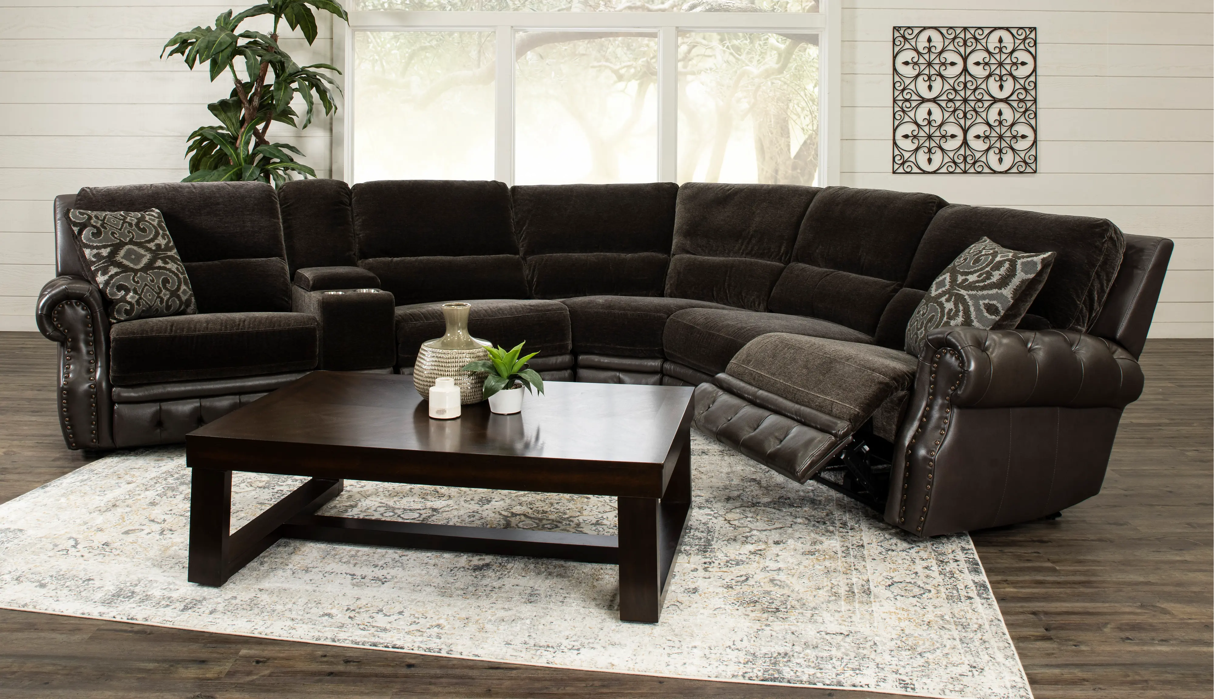 Spirit Brown 6 Piece Power Reclining Sectional