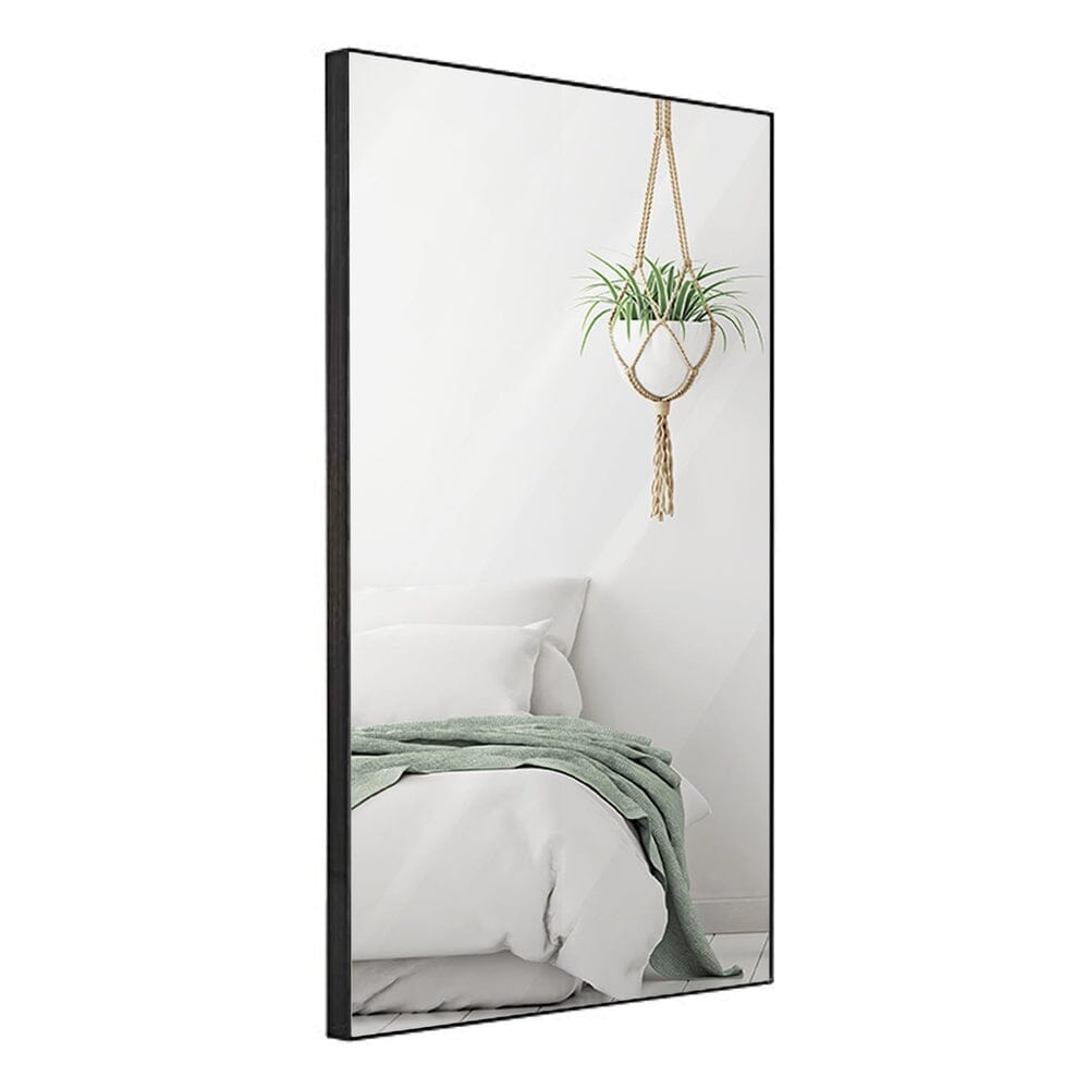 Contemporary Brushed Metal Wall Mirror (24