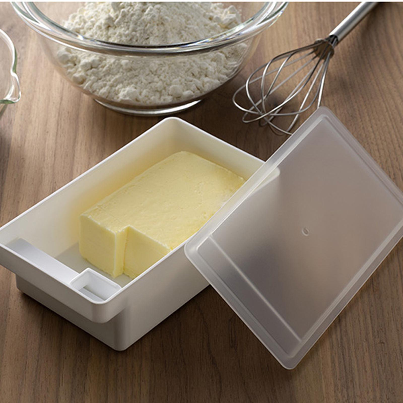 Butter Dish Store Butter Keeper with Cover with Cutter Hold 200G Butter Cutting