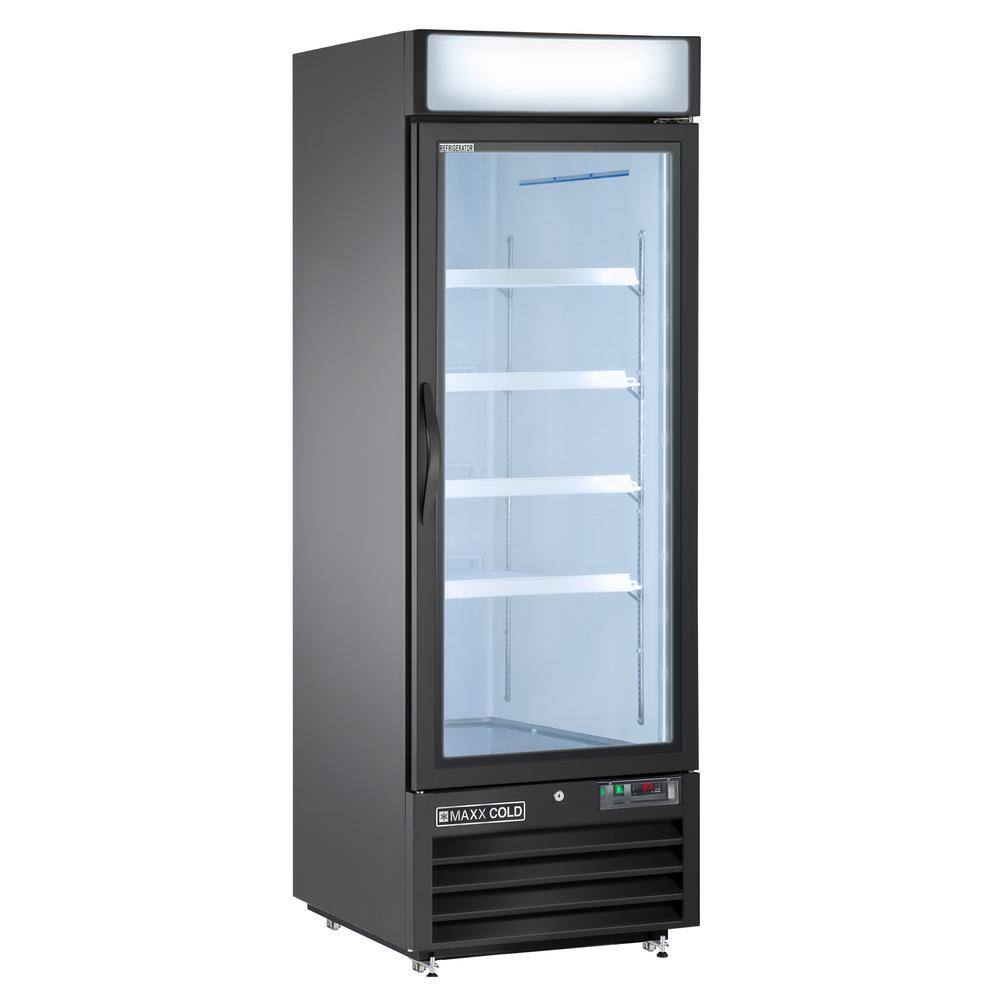 Maxx Cold 27 in. 23 cu. ft. Merchandiser Refrigerator Free Standing 23 Cu. Ft - Black MXM1-23RBHC