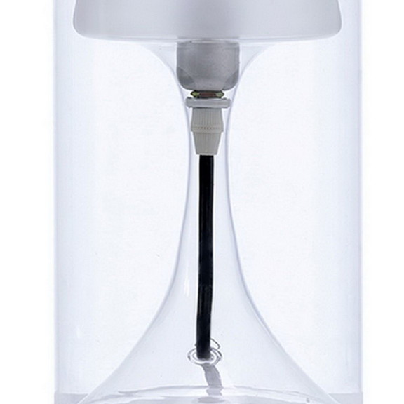 Benjara BM240313 Hurricane Table Lamp with Frosted...