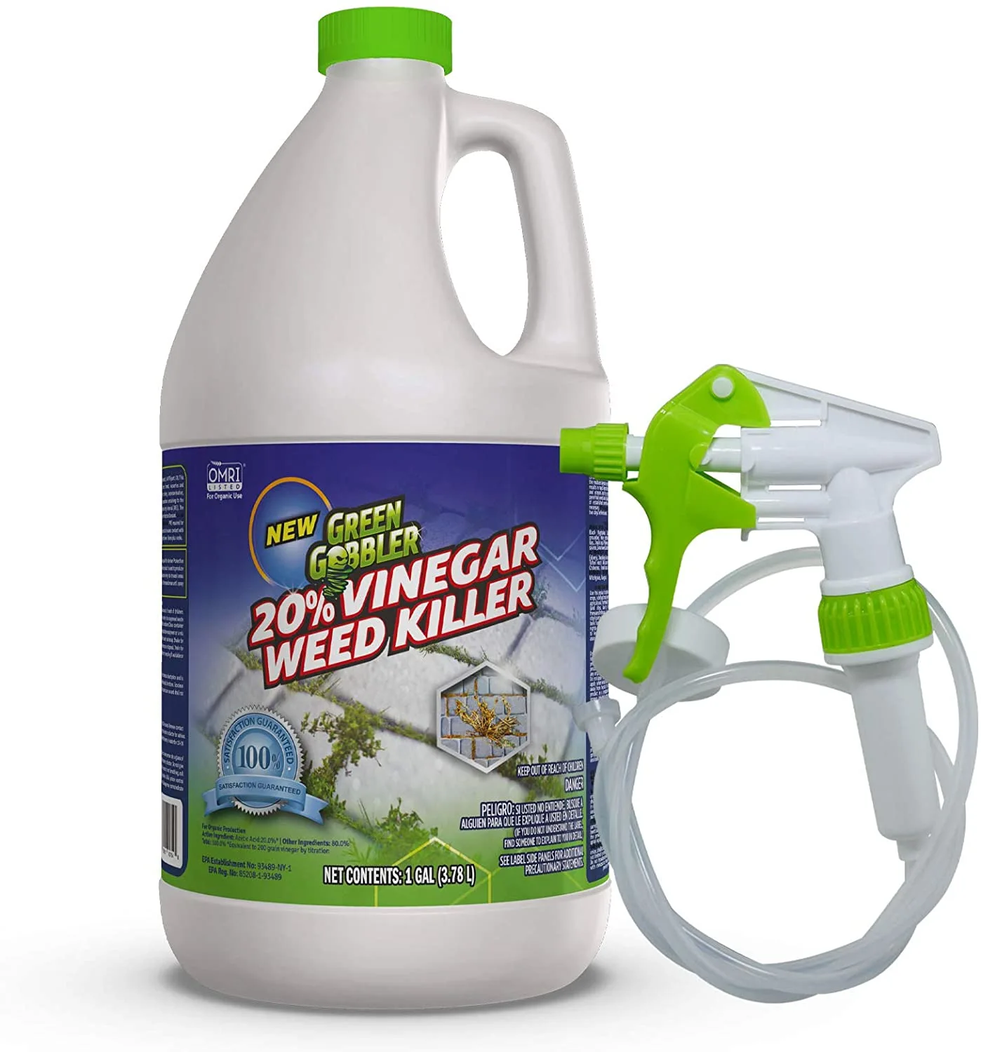 Green Gobbler 20% Vinegar Weed and Grass Killer ，1 Gallon Spray