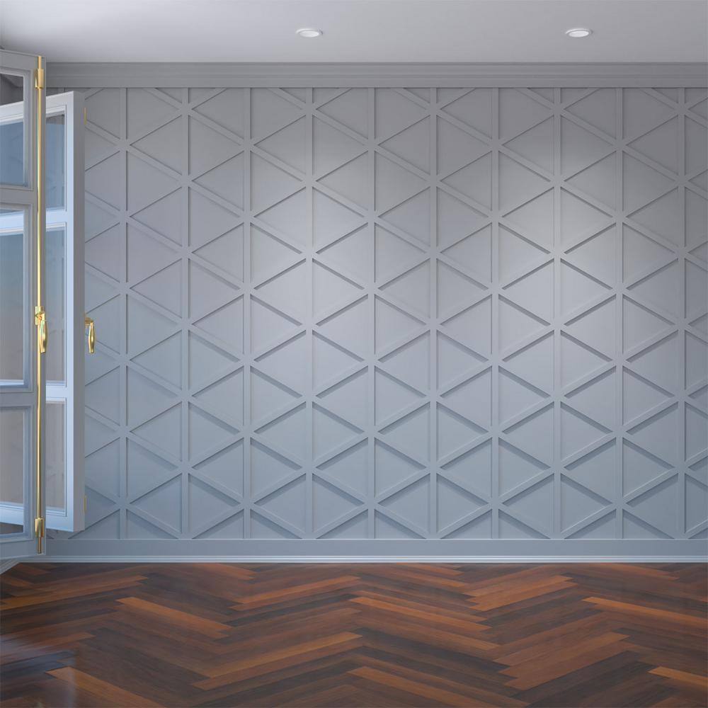 Ekena Millwork 38 in. x 27 in. x 23-38 in. Pendleton Decorative Fretwork Wall Panels in Architectural Grade PVC WALP24X24PEN