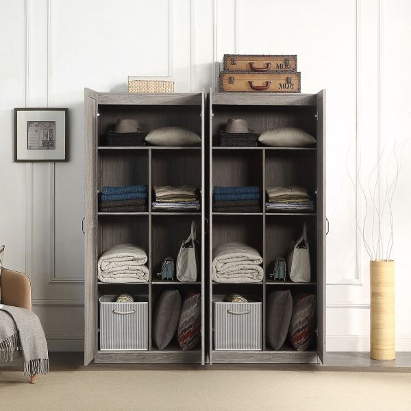 Hopkins Storage Closet 2.0 in Grey - Set of 2