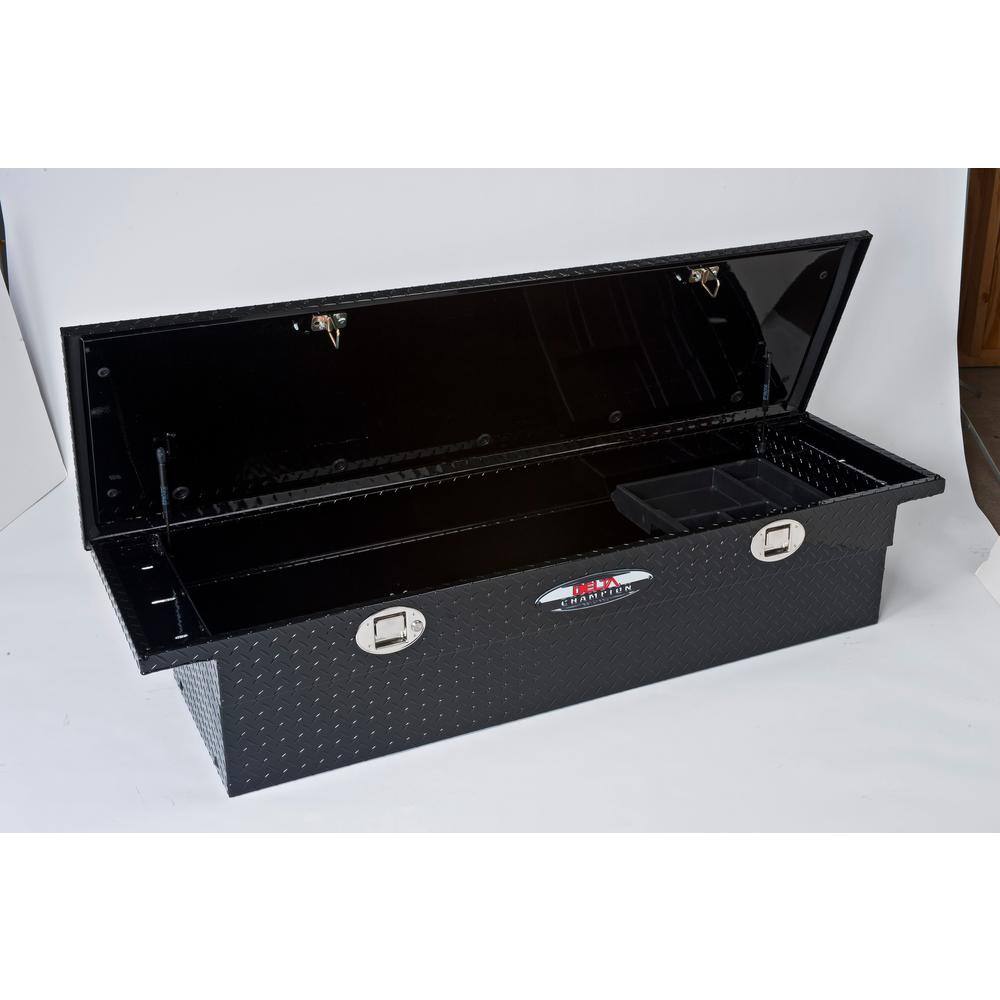 Delta 70 Gloss Black Aluminum Full Size Crossbed Truck Tool Box 1-351002