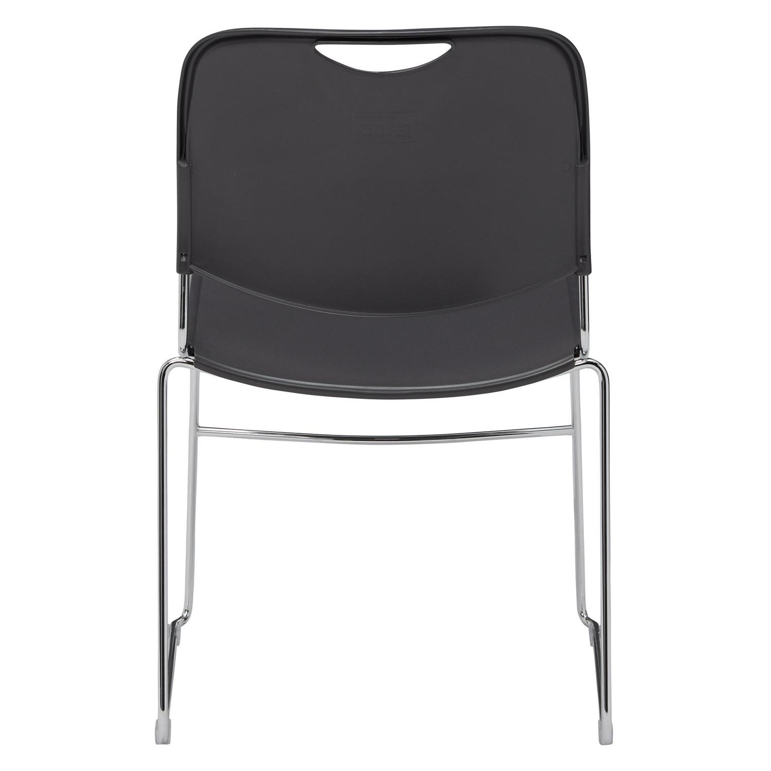 NPSA 8500 Series Ultra-Compact Plastic Stack Chair， Gunmetal