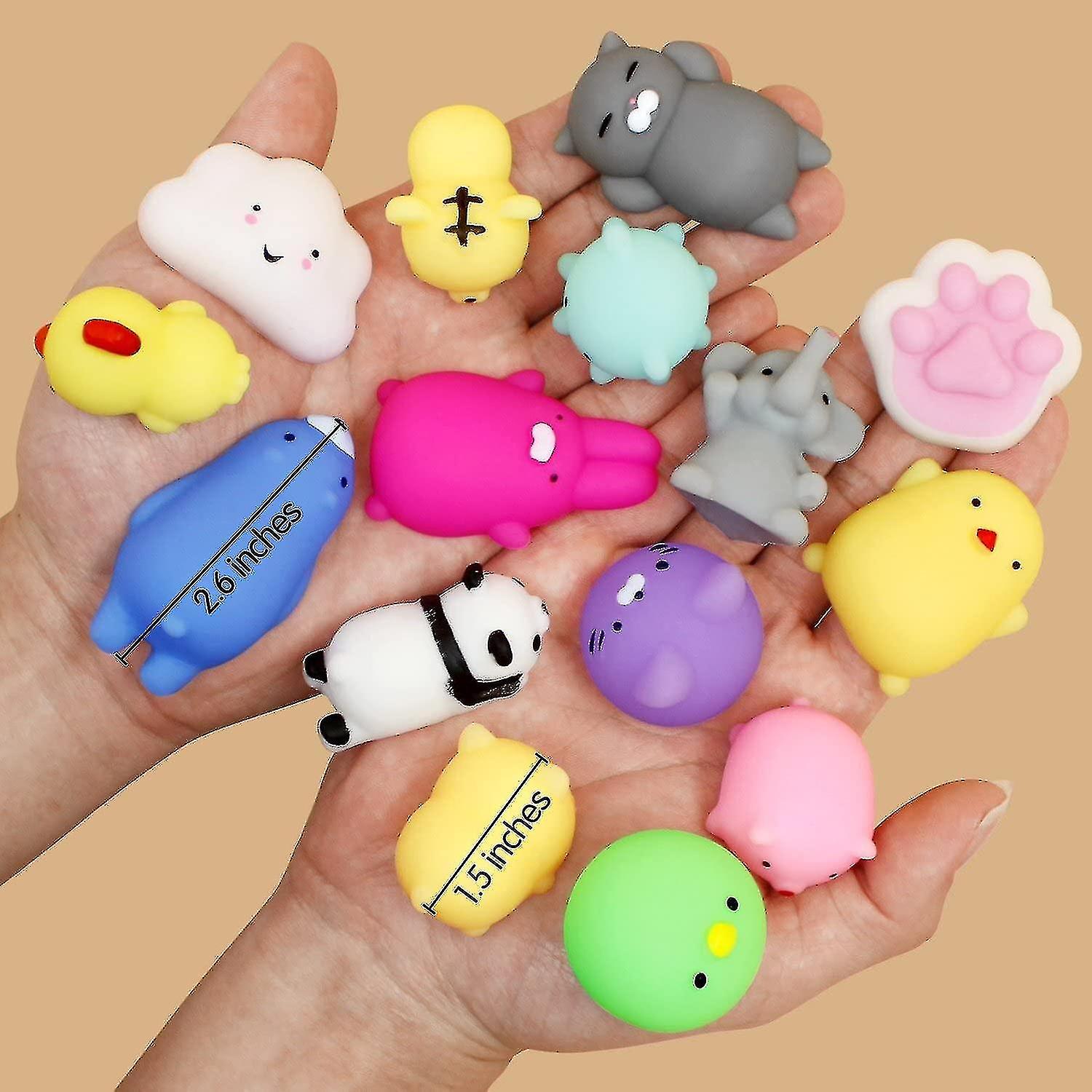 Mochi Squishy Toys 16 Pcs Mini Squishy Party Favors Animal Squishies Stress Relief Toys Random