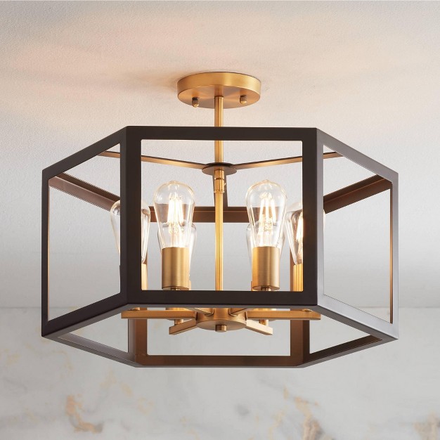 Wide Antique Bronze Gold 6 light For Bedroom Kitchen