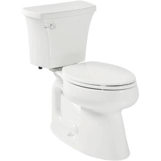 KOHLER Highline Arc Complete Solution 2-Piece 1.28 GPF Single Flush Elongated Toilet in White Seat Included (9-Pack) K-78279-9-0