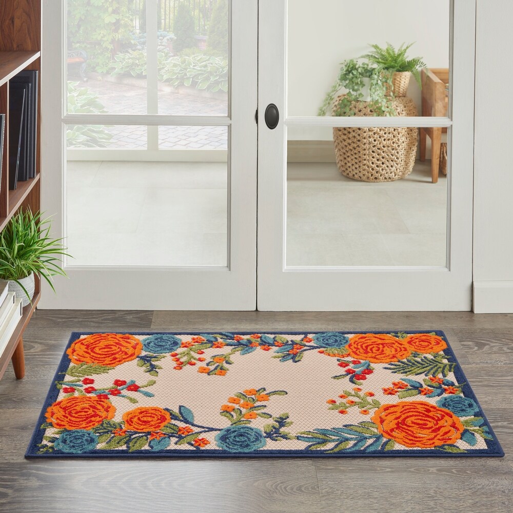 Nourison Aloha Indoor/Outdoor Floral Area Rug