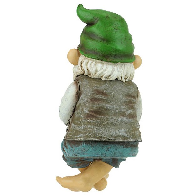 Design Toscano Ziggy The Fishing Gnome Garden Sitter Statue Multicolored