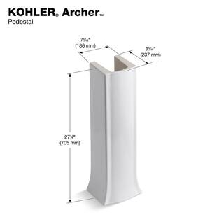 KOHLER Archer Vitreous China Pedestal in White K-R2357-0