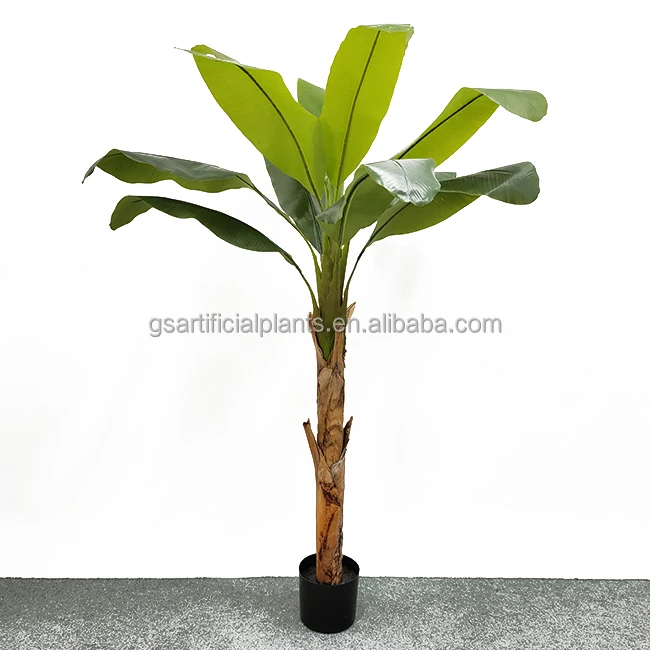 Garden Ornaments Trees Supplier Artificial Plants Bonsai Potted 167Cm 12 Branches Artificial Banana Tree With Plastic Pot