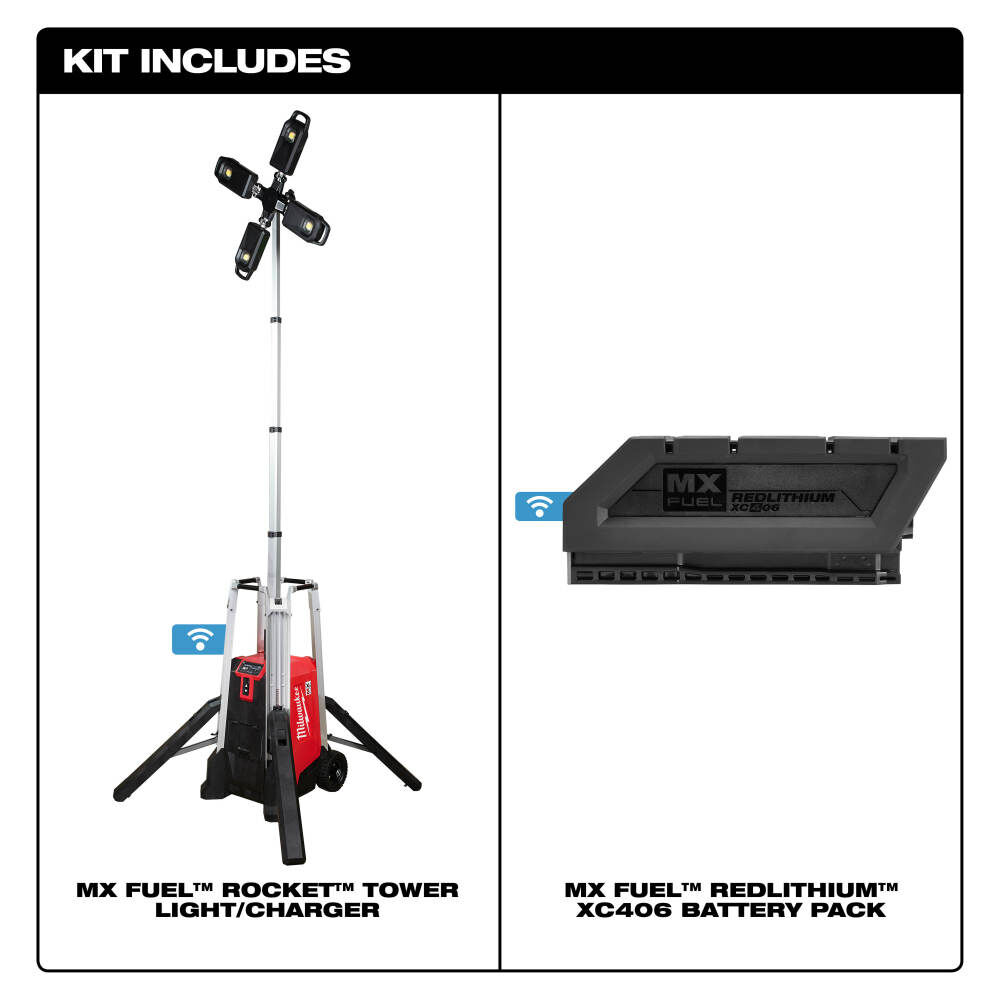 Milwaukee MX FUEL ROCKET Tower Light/Charger Kit MXF041-1XC from Milwaukee