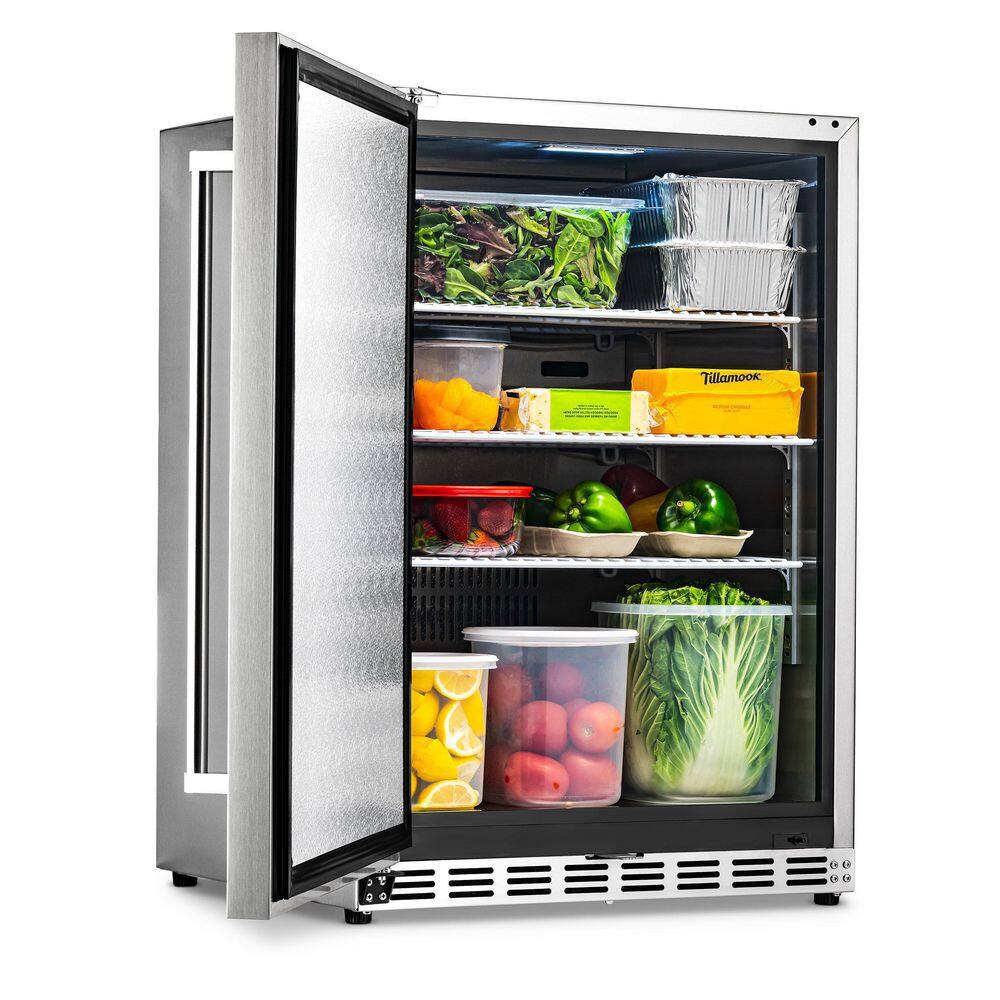 NewAir 24 in. 5.3 cu. ft. Commercial Built-in Beverage Refrigerator in Stainless Steel ​NCR053SS00