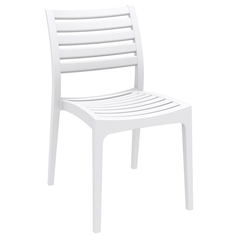 7-Piece White Rectangular Patio Dining Set 55