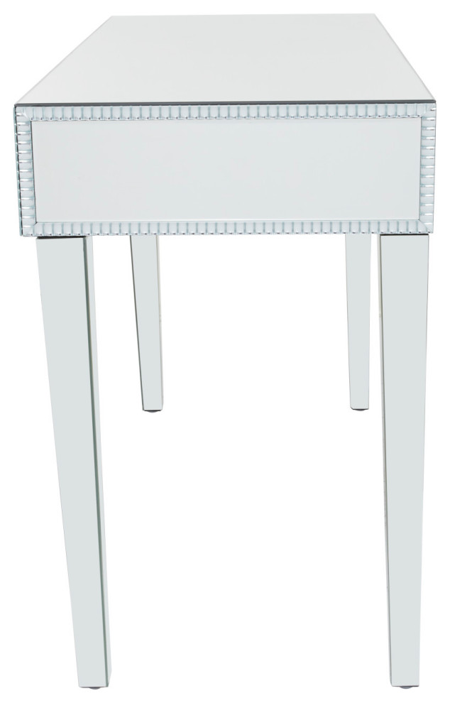 Glam Silver Wood Console Table 560097   Contemporary   Console Tables   by Brimfield  ampMay  Houzz