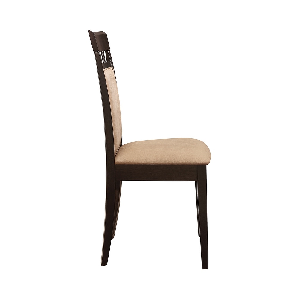 Alencon Beige and Cappuccino Upholstered Dining Chairs (Set of 6)