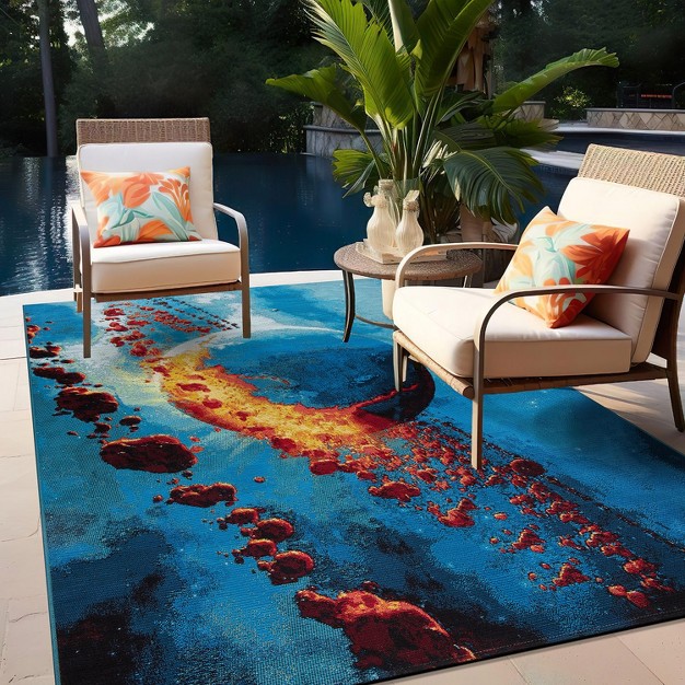 World Rug Gallery Galactic Wonder Galaxy Indoor outdoor Area Rug