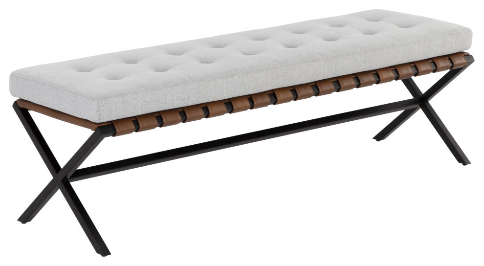 Kenji Bench   Industrial   Upholstered Benches   by Sunpan Modern Home  Houzz