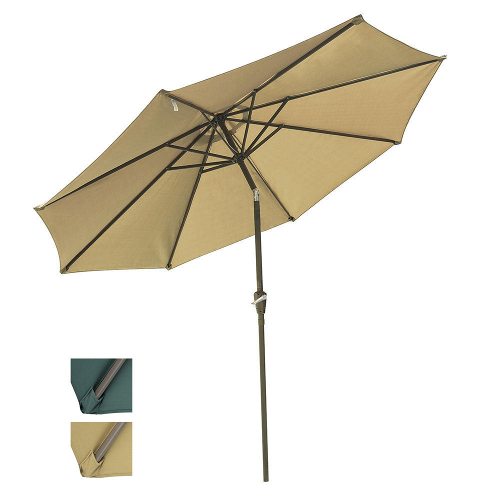 Yescom 10ft 8-Rib Patio Tilt Market Umbrella w/ 200gsm Canopy Color Options