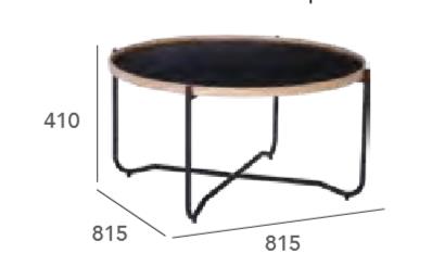 TANIX Coffee Table - Round - Black