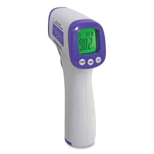 San Jamar Non-Contact Infrared Thermometer， Digital， White (THDG986)