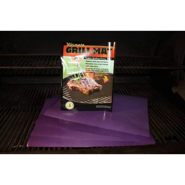 Ultimate Innovations 4 Grill And 1 Baking Mat Set Purple