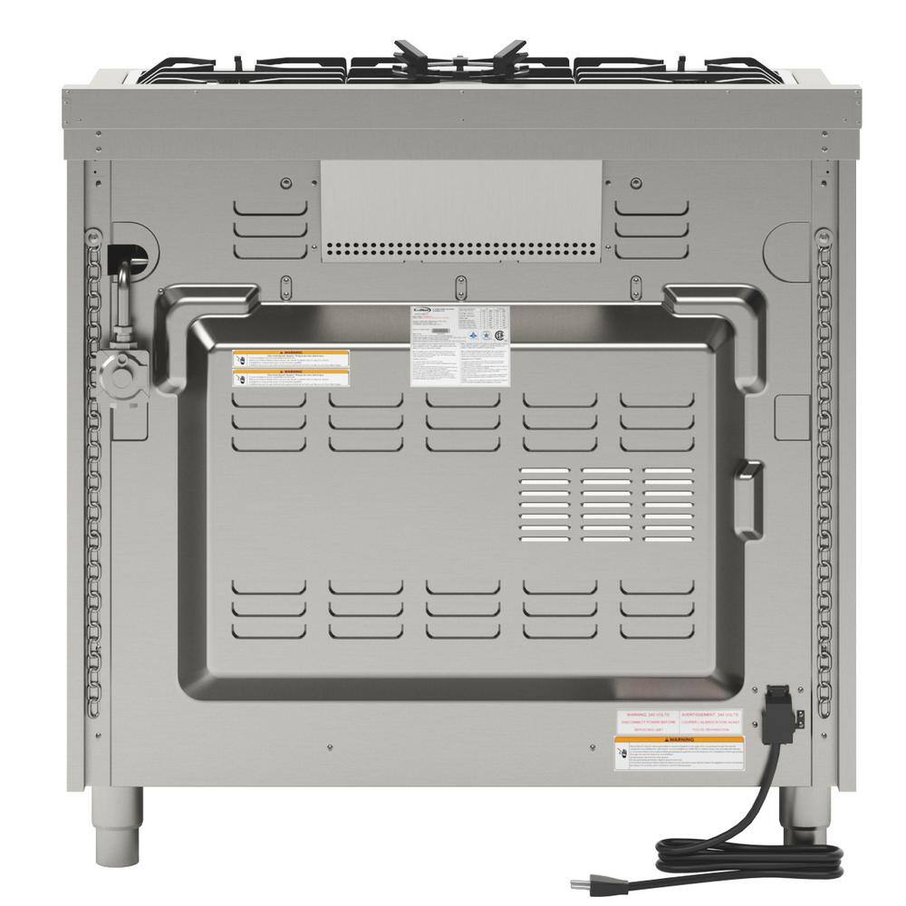 Koolmore 36 in. 5 Burner Freestanding Gas Range in. Stainless Steel GRS-36-5B