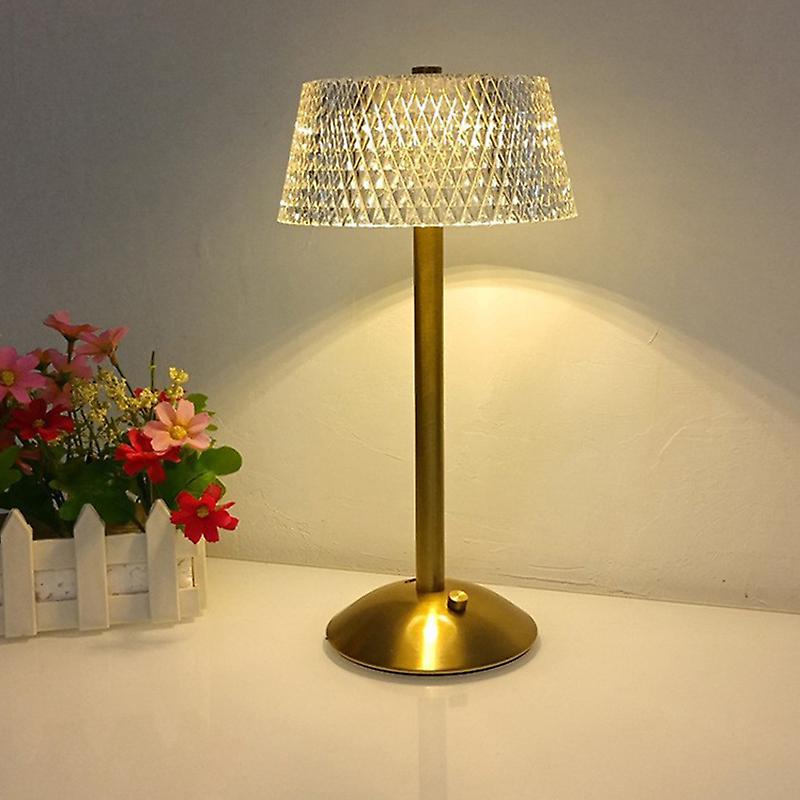 Crystal Table Lamp Acrylic Decoratio Touch Dimming Desk Lamp Led Cordless Rechargeable Bedside Light Atmosphere Night Light