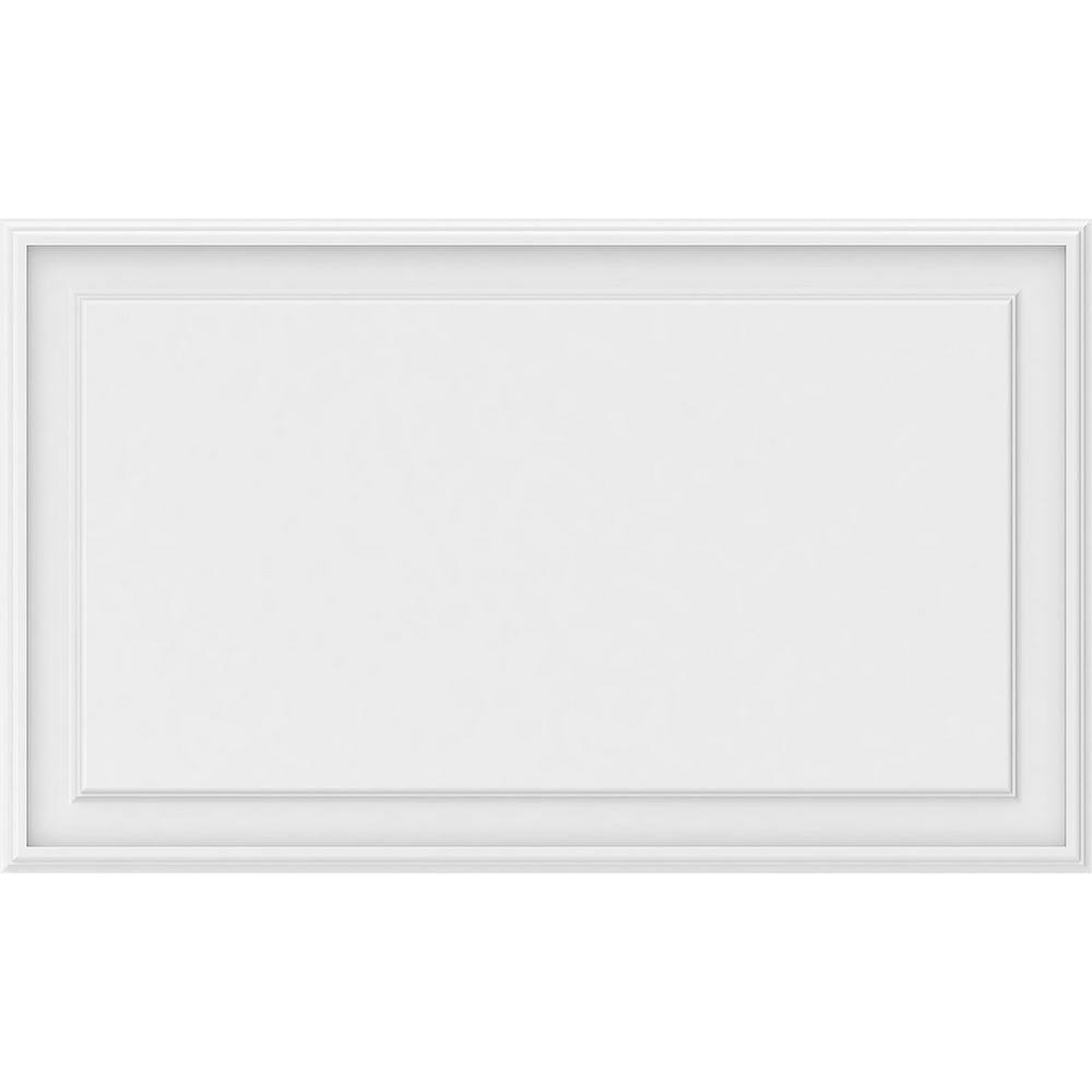 Ekena Millwork 58 in. x 3 ft. x 2 ft. Legacy Raised Panel White PVC Decorative Wall Panel WALP40X24X062LEG