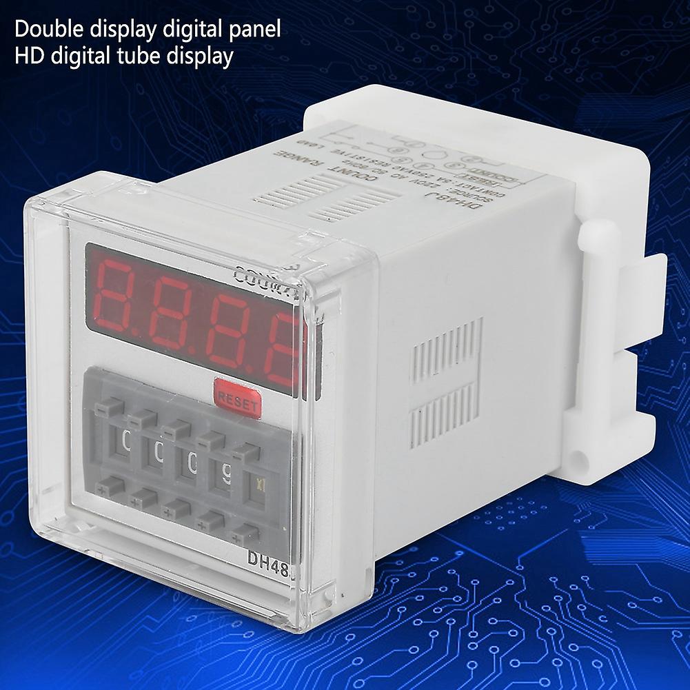 Dh48j 220vac Digital Counter Relay Led Display 1-999900 8-pin