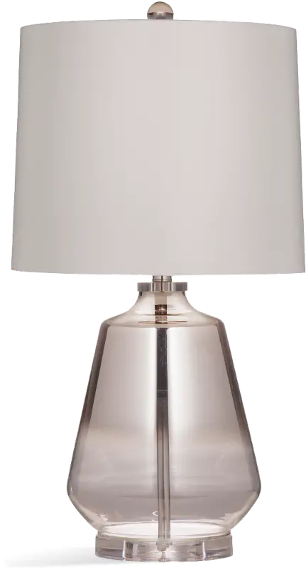 Silver Glass Table Lamp with Clear Finish - Adara