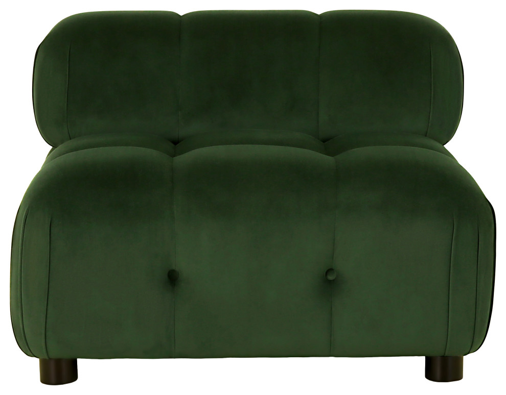 Kildare Velvet 3 Seater Modular Tufted Sectional   Contemporary   Sectional Sofas   by GDFStudio  Houzz