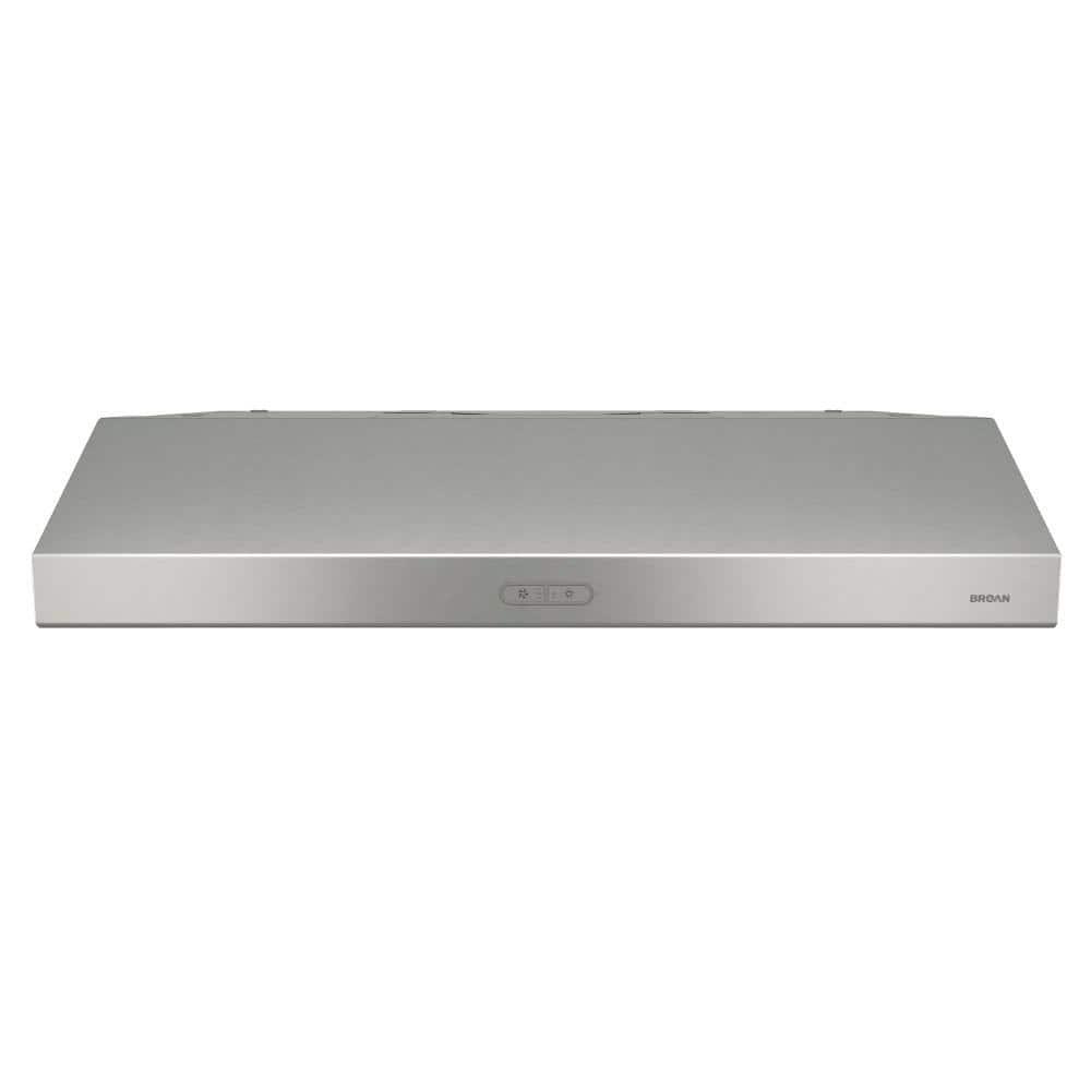 BroanNuTone Glacier Deluxe BCDF1 42 in 375 Max Blower CFM Covertible UnderCabinet Range Hood with Light in Stainless Steel