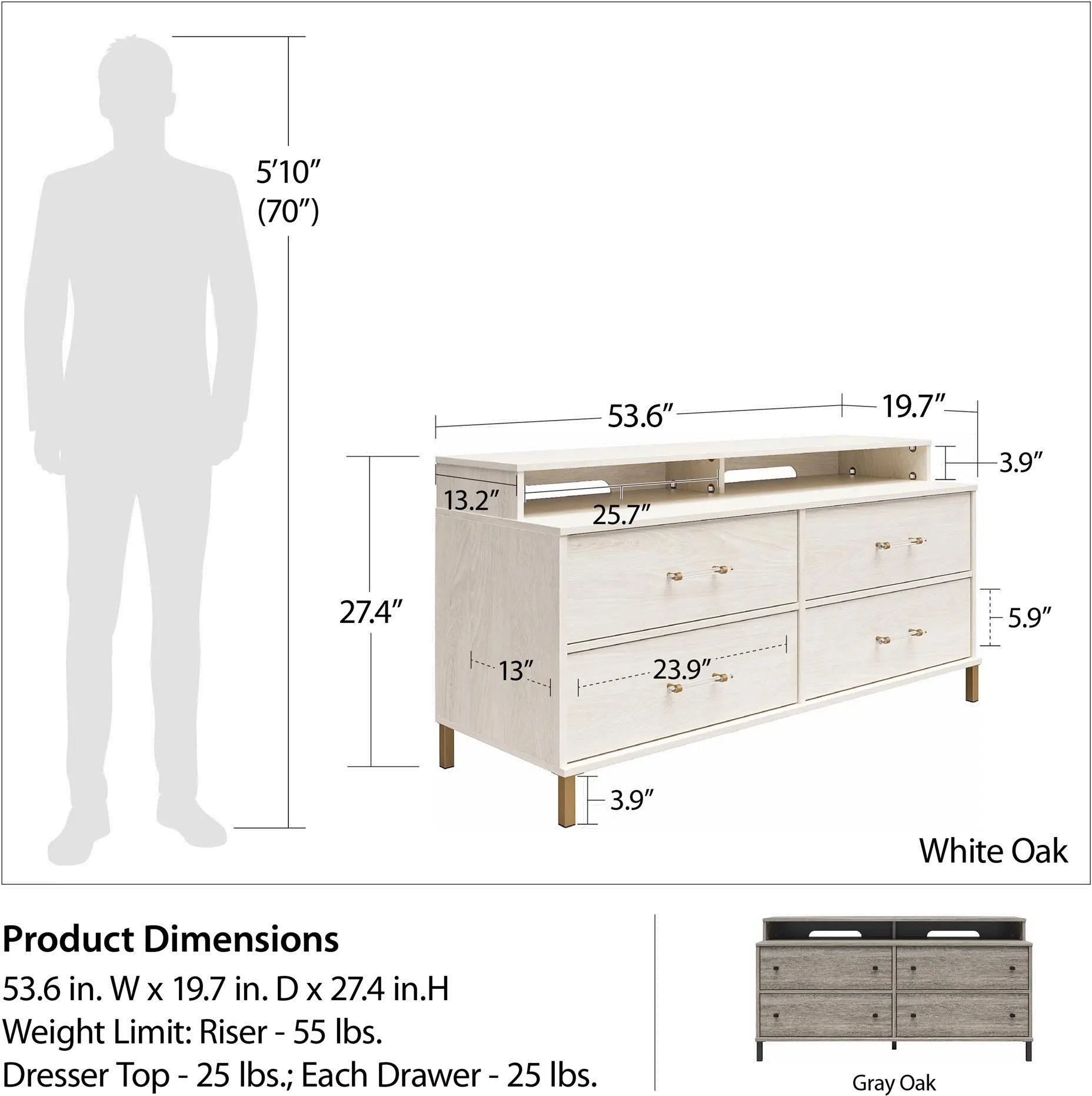 Kalissa Gray Oak Media Dresser