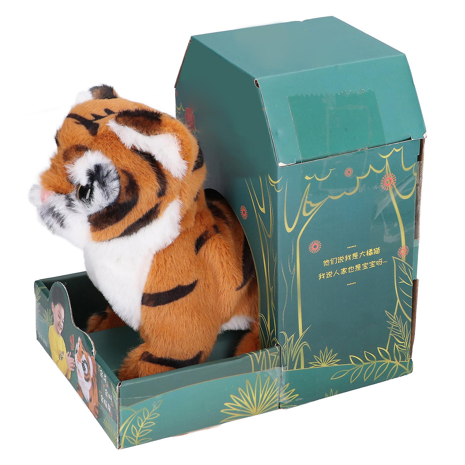 Electric Tiger Toy Walkable Wagging Tail Hypoallergenic Stuffed Animal Lucky Tiger For Home Ornament New Year's Gift