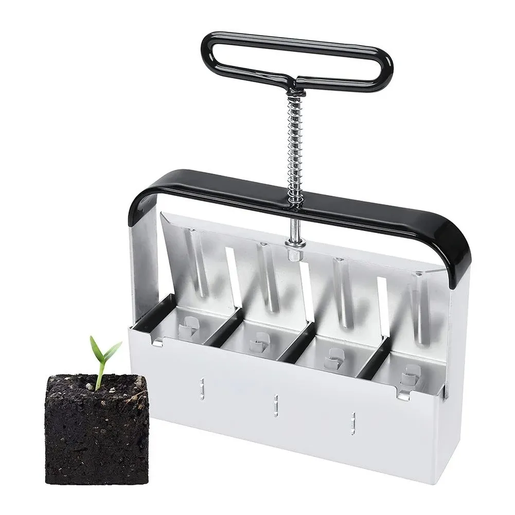 High quality Manual hand mini 4 Soil Blocker Soil Blocker tool for Seedlings Cuttings Greenhouses