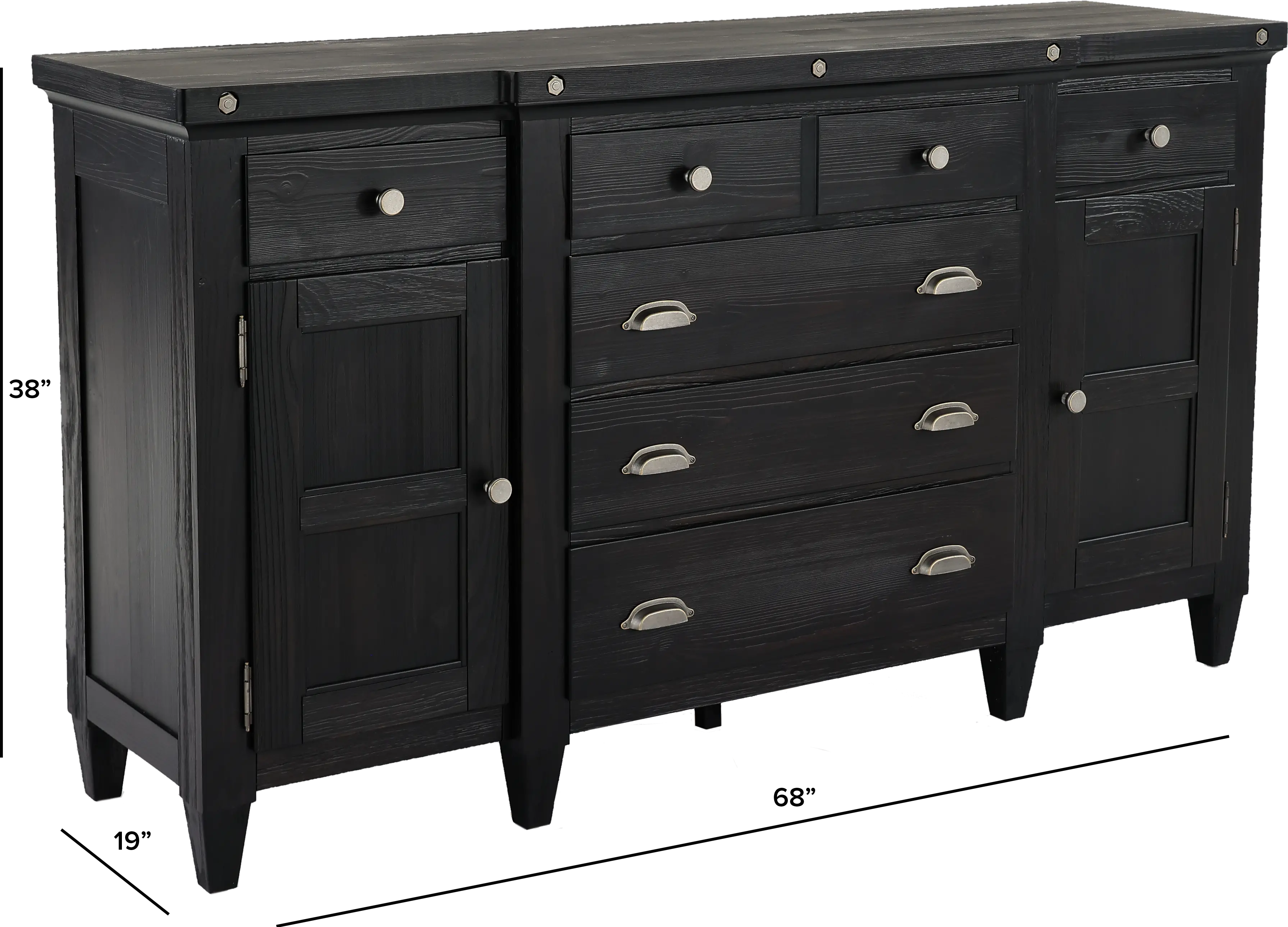 Sierra Obsidian Black Dresser