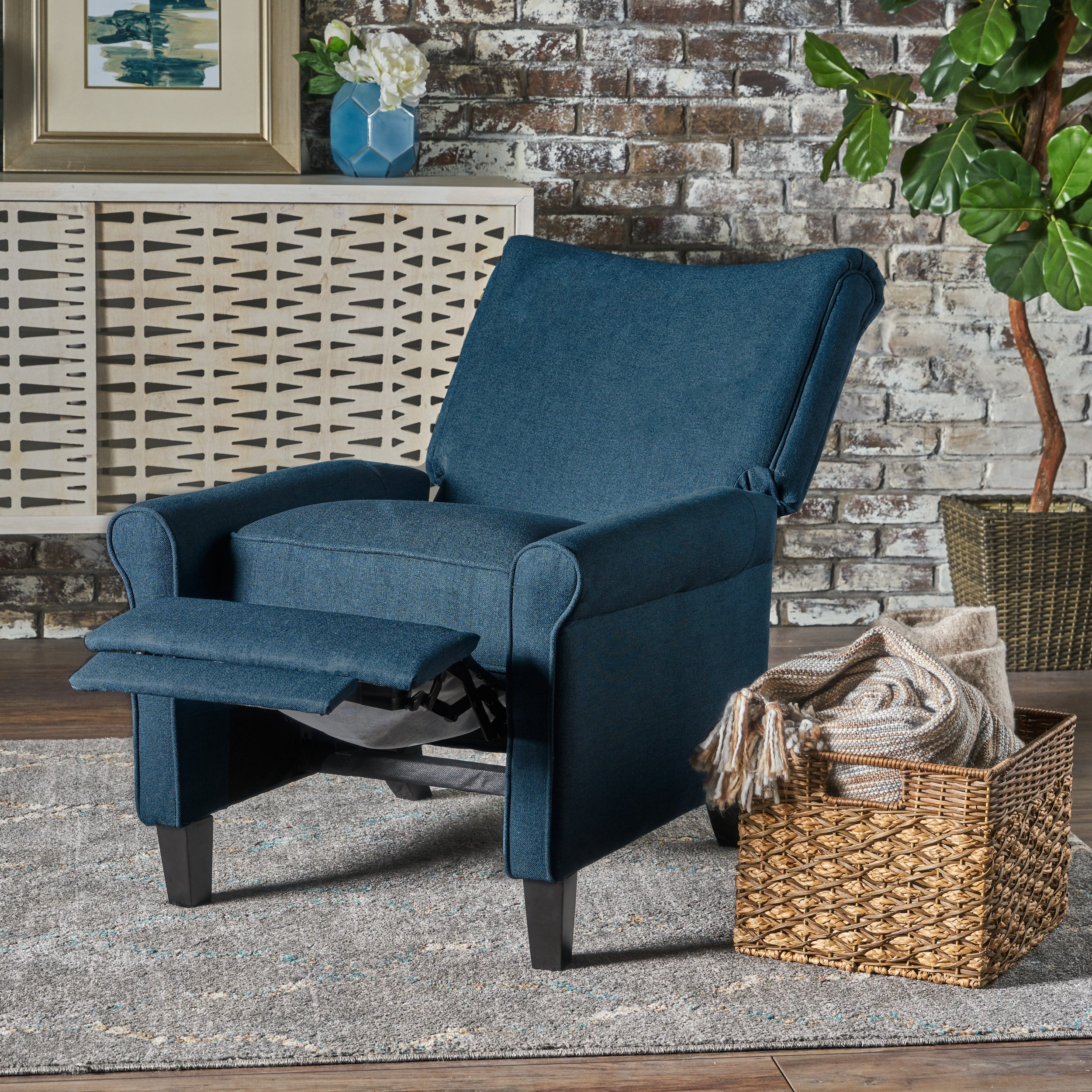 Charlene Traditional Fabric Recliner Chair