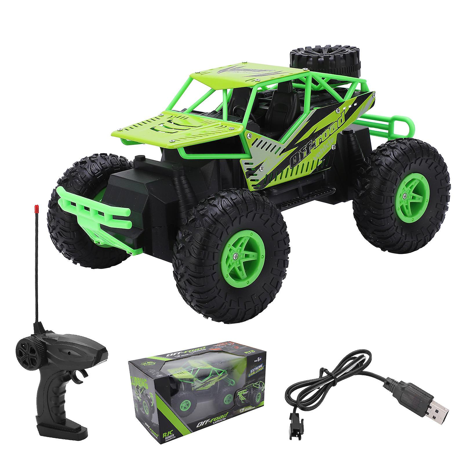 2.4g 1:16 Alloy Climlbing Car Remote Control Offload Model Car Children Electric Car Toygreen