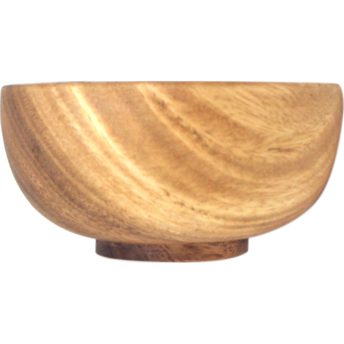 Island Imports Acacia Wood 2.5x5 Round Rice Bowl