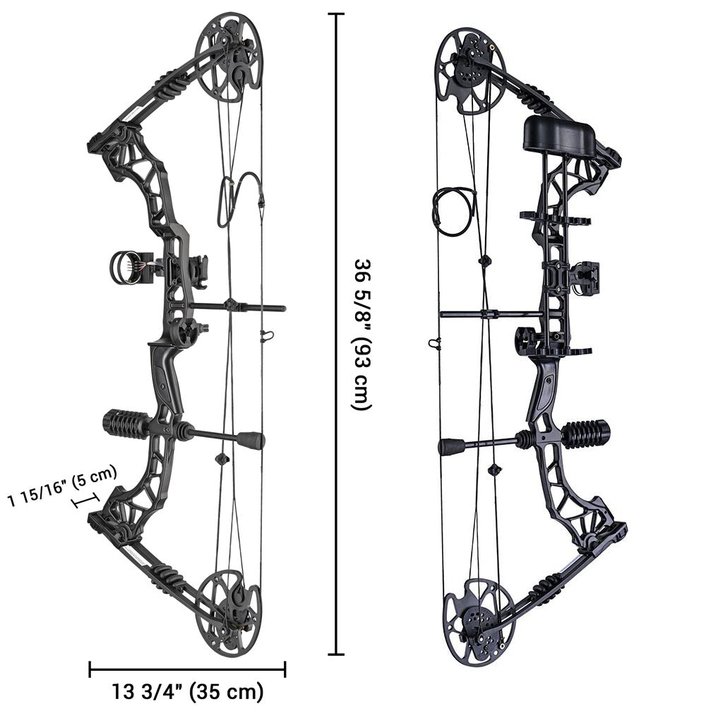 Yescom Compound Bow Kit Archery Bow and 12 Carbon Arrows